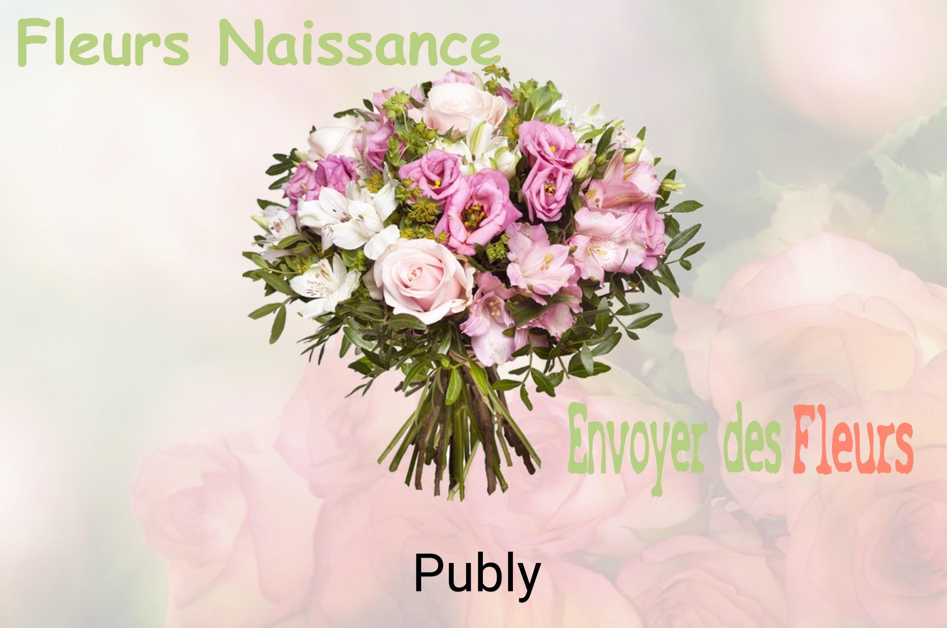 Bouquet de fleurs de naissance livré à Publy